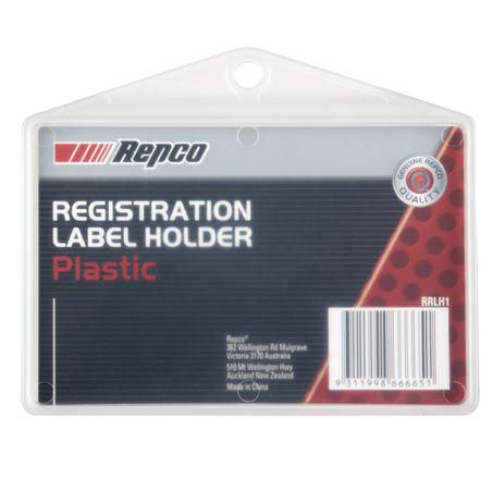 Repco Registration Label Holder Plastic RRLH1