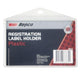 Repco Registration Label Holder Plastic RRLH1