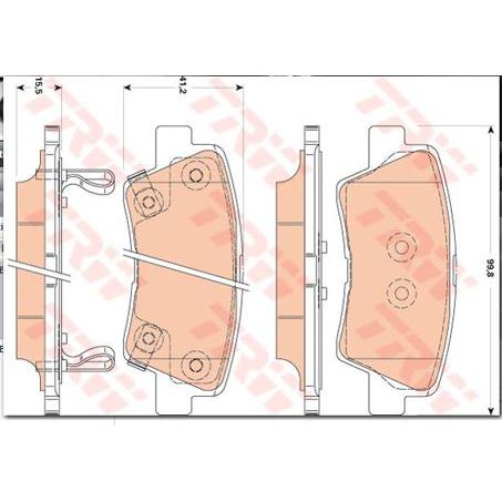 TRW Brake Pad Set (DB2088)