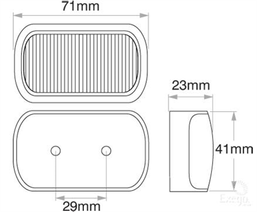 OEX Side Marker Light Amber LED 9 to 33V