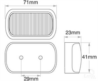 OEX Side Marker Light Amber LED 9 to 33V