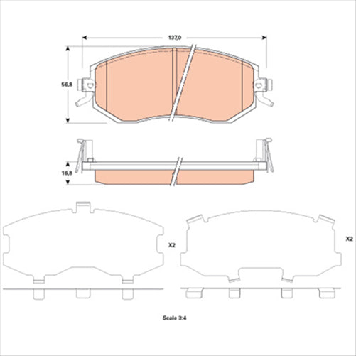 TRW Brake Pad Set