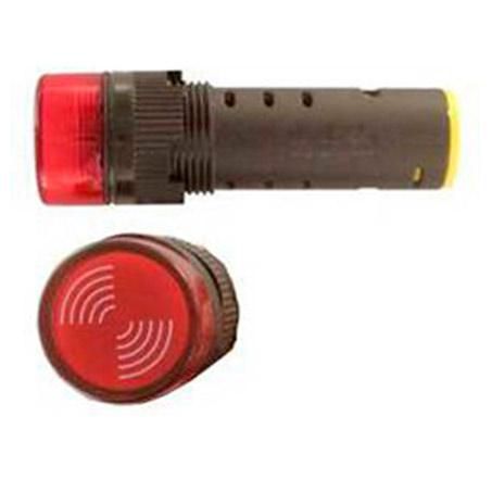 CAPITAL BUZZER FLASHING 16MM 24V LED RED 0524FB