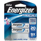 ENERGIZER PRODUCTS Energizer AA Battery Ultimate Lithium 2 Pk E000026900