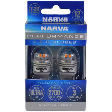 Narva LED GLOBE 12V 2700K 340/130LM W3 X 16Q T20 WEDGE
