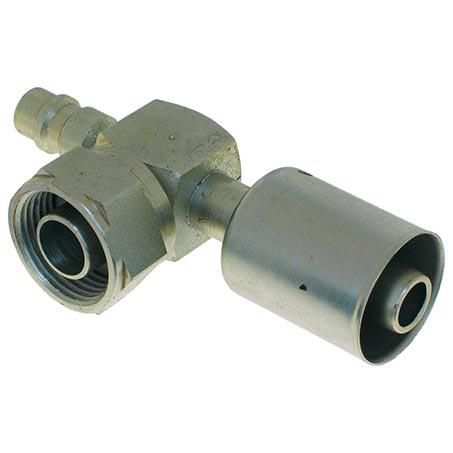 ATCO OEX Air Conditioning Hose Fitting Steel Tube O - O Ring # 10 -  90 Degree SBX2143-3
