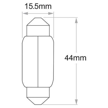 Narva Festoon SV8.5 Globe 12V 18W 472711