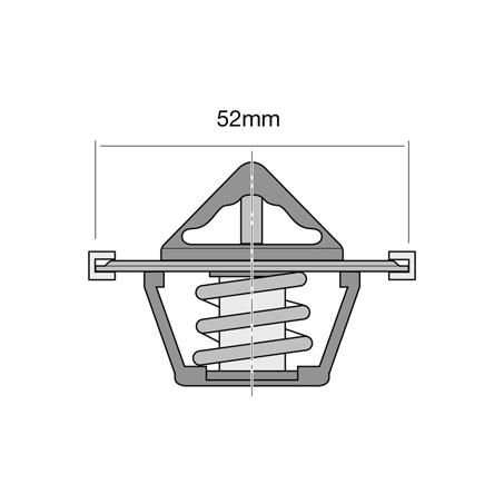Tridon High Flow Thermostat 52mm - 96 Degrees C TT457-205