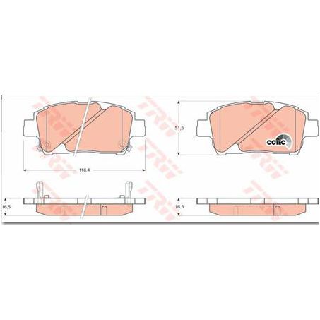 TRW DTEC Brake Pad Set (DB1422)