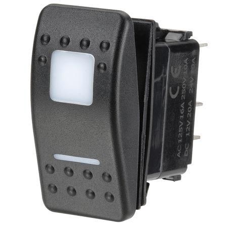Narva SEALED ROCKER SWITCH OFF/MOMENTARY ON SPST 12/24V RED LED (CONTACTS RA