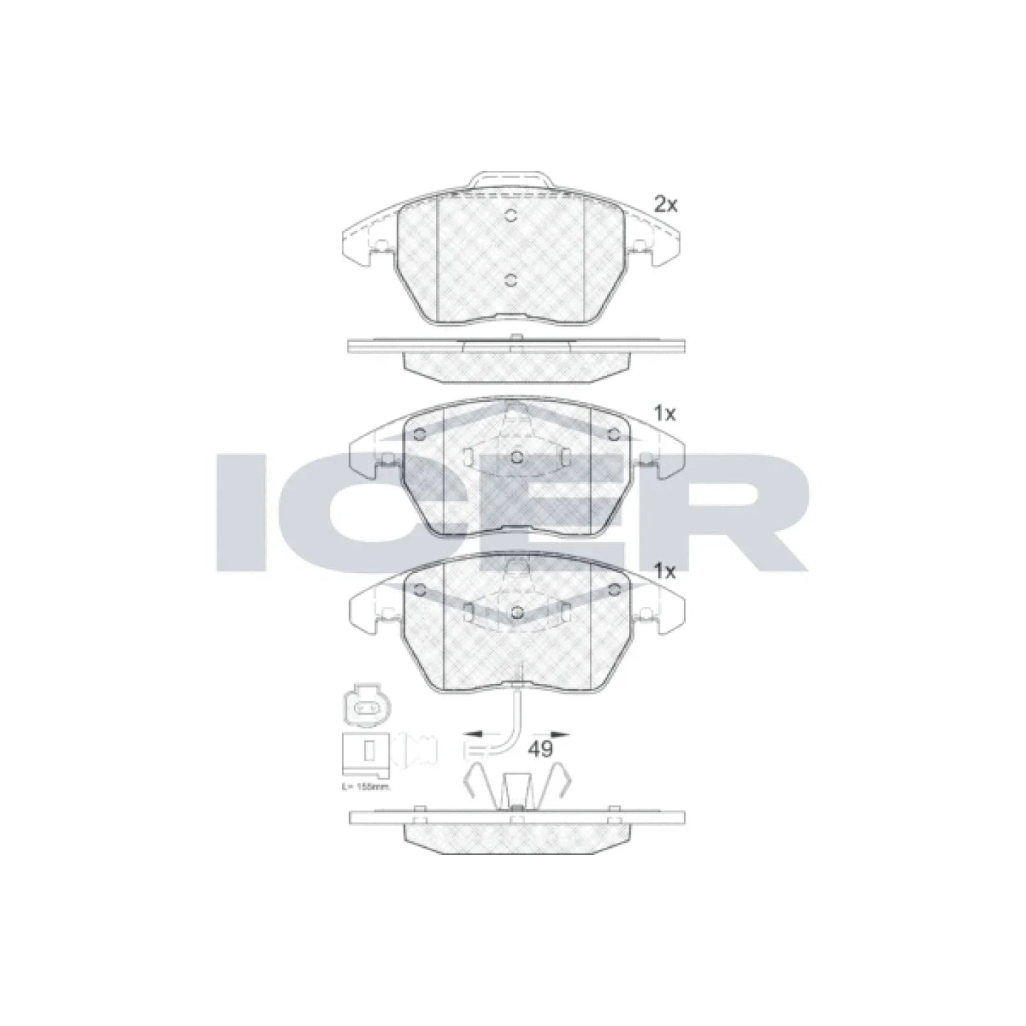 ICER DISC PAD FRONT AUDI VW VARIOUS - 181567