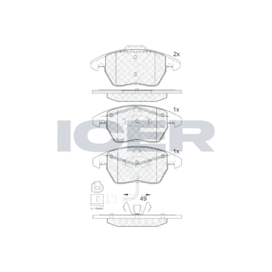 ICER DISC PAD FRONT AUDI VW VARIOUS - 181567