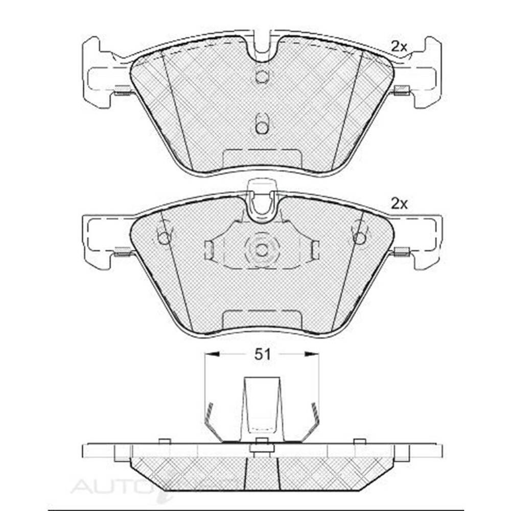 FRONT PAD SET BMW 3,5 SERIES E60 E61 E90 E91 E92 E93 181683
