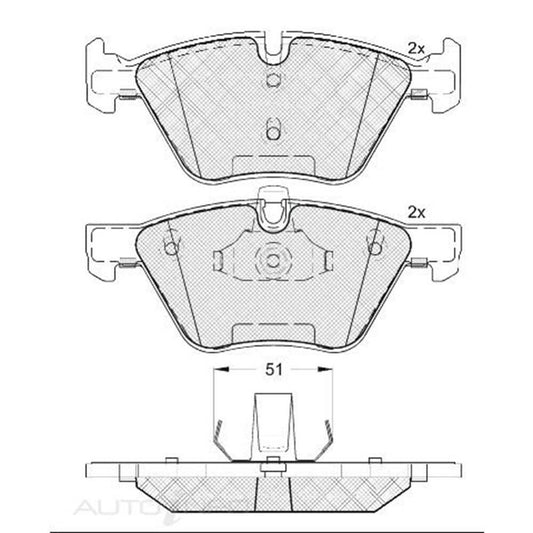 FRONT PAD SET BMW 3,5 SERIES E60 E61 E90 E91 E92 E93 181683