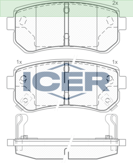 DISC PADS Rear Kia Hyundai 181712