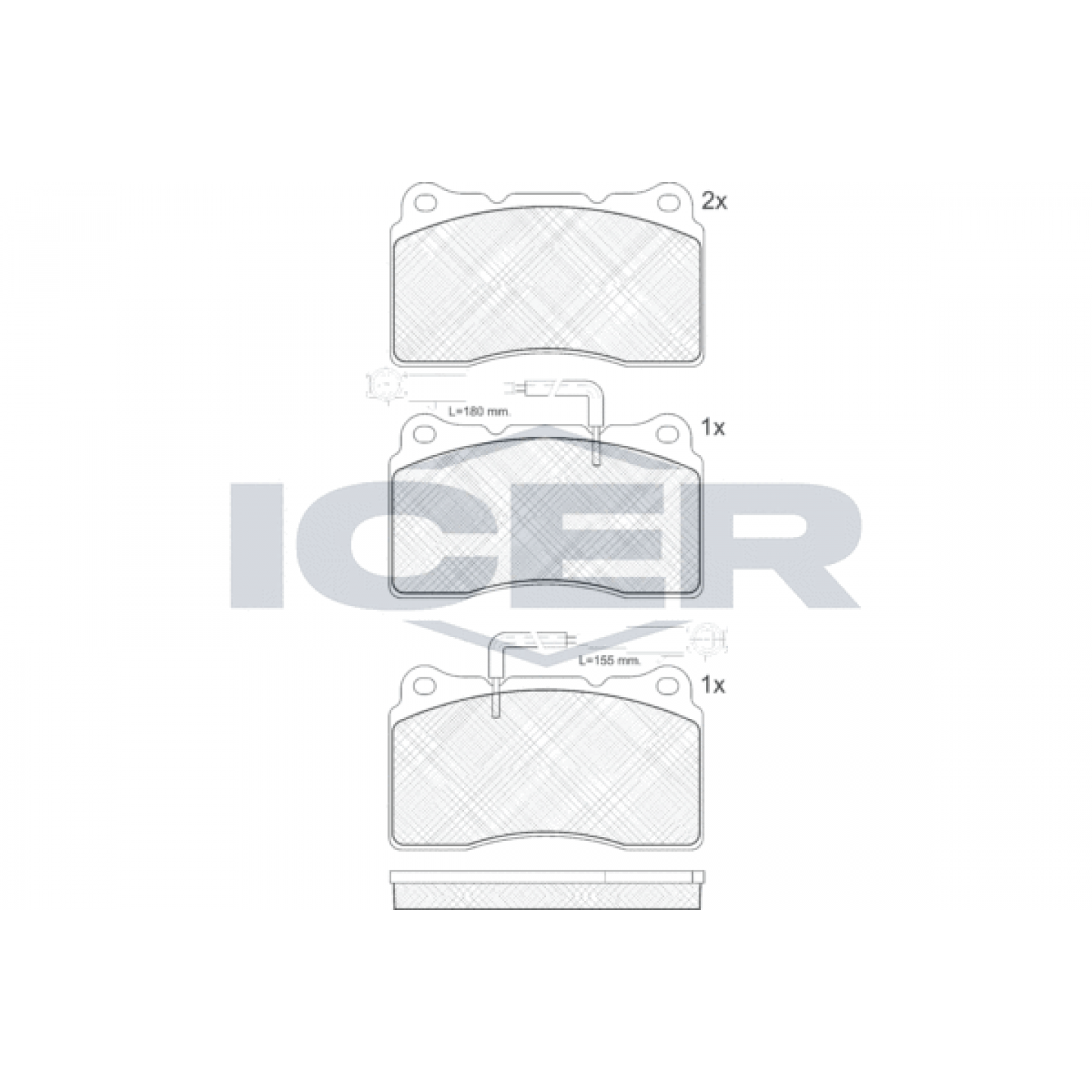 ICER DISC PADS FRONT MASERATI GHIBLI ALFA ROMEO GUILIETTA - 181730