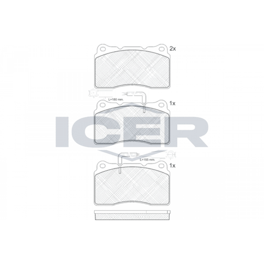 ICER DISC PADS FRONT MASERATI GHIBLI ALFA ROMEO GUILIETTA - 181730