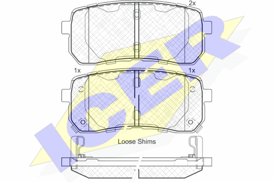 ICER REAR DISC PADS HYUNDAI ILOAD H1 KIA CARNIVAL - 181839