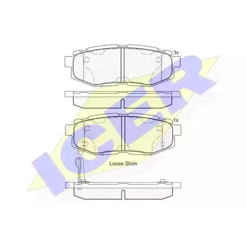 ICER REAR DISC PAD SET SUBARU BRZ LEGACY WRX FORESTER GT86 - 182088