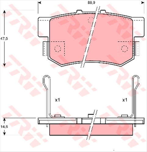 TRW DTEC Brake Pad Set