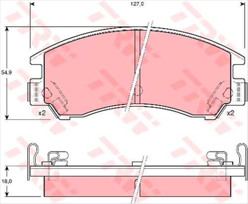 TRW Brake Pad Set (DB418)