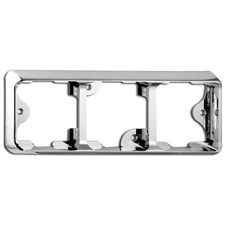 LED AUTO LAMPS Chrome Bracket Suit 80 Series Triple LED Light