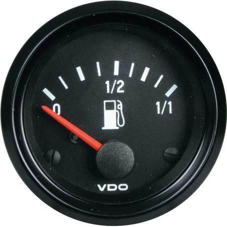 VDO Fuel Gauge 12V with adjustable resistance 52mm, Suit Tubular Sender 301030002