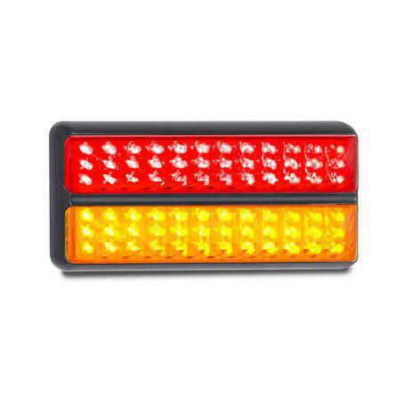 LED AUTO LAMPS Multi Volt Stop/Tail/Indicator Assembly 72 LEDs With Black Bracket