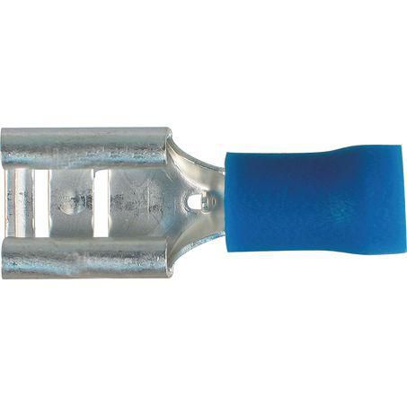 OEX Crimp Terminal Female Blade Blue Terminal Entry 8 x 0.8mm Vinyl 100Pk