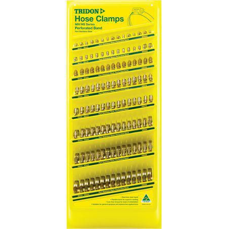 TRIDON HOSE CLAMP MERCHANDISER WITH 120 CLAMPS