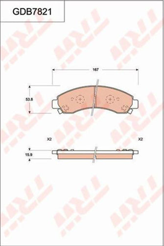 TRW DTEC Brake Pad Set