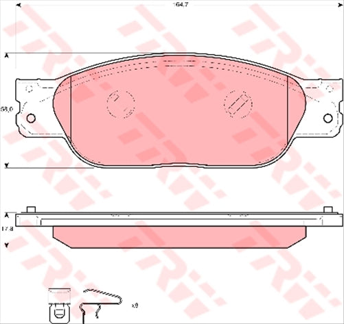 TRW Brake Pad Set (DB1505)
