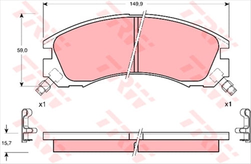 TRW Brake Pad Set (DB1223)