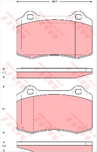 TRW Brake Pad Set (DB2011)