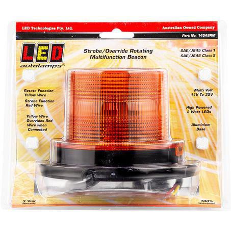 LED AUTOLAMPS LED Amber Strobe/rotating Multifunction  Heavy Duty Mining Design Beacon 145ASRM