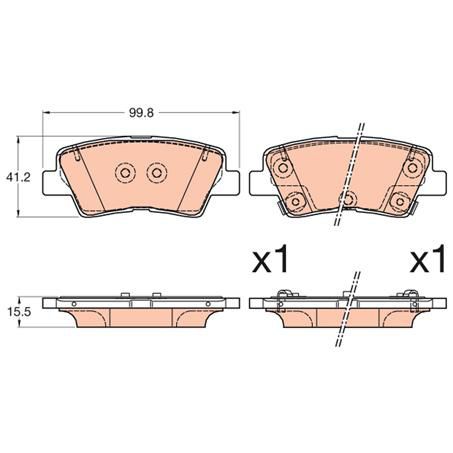TRW Brake Pad Set
