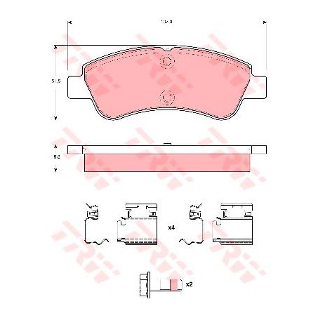 TRW Brake Pad Set (DB1923)