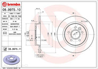 D/ROTOR RR FORD FOC 2.5 TB 06> 280*11*9 SOL 5STUD 64id 41HT - 08.9975.11