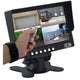 AVS 7" Dash-Mounted 4-Pin LCD Monitor for 12-24V Vehicles – Quad Camera View