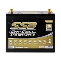 SSB 12V 85Ah AGM Deep Cycle Dual-Purpose Battery – 620CCA, Ultra High Performance (24LX MF)