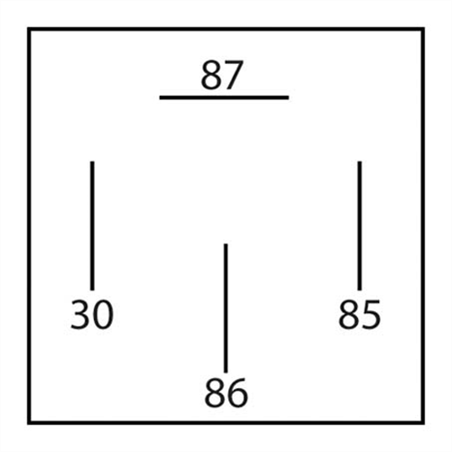 OEX Mini Relay 12V 4 Pin Normally Open 40A (30 & 86 terminals are reversed