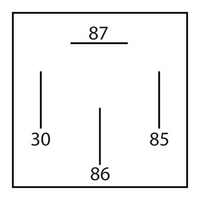 OEX Mini Relay 12V 4 Pin Normally Open 40A (30 & 86 terminals are reversed