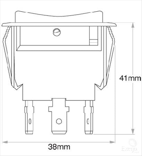 OEX Rocker Switch Momentary On/Off Momentary On DPDT (Contacts Rated 20A @