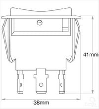 OEX Rocker Switch Momentary On/Off Momentary On DPDT (Contacts Rated 20A @