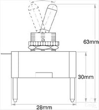 OEX Toggle Switch On/Off SPST 12V Amber Illuminated (Contacts Rated 20A @