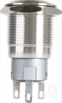 OEX Push Button Switch On/Off SPST 12V Blue Illuminated (Contacts Rated 5A