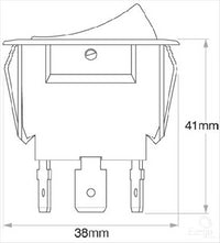 OEX Rocker Switch On/Off SPST 12V 20A Amber Illuminated