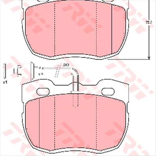TRW Brake Pad Set Inc. Wear Sensor (DB1176)