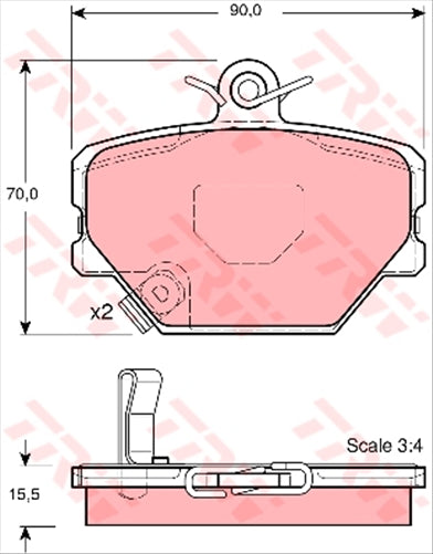 TRW Brake Pad Set (DB2030)