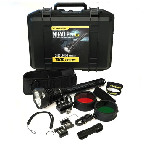 NITECORE MH40 Pro 3500 Lumen Hunting Flashlight Kit with GM02 Pro Mount